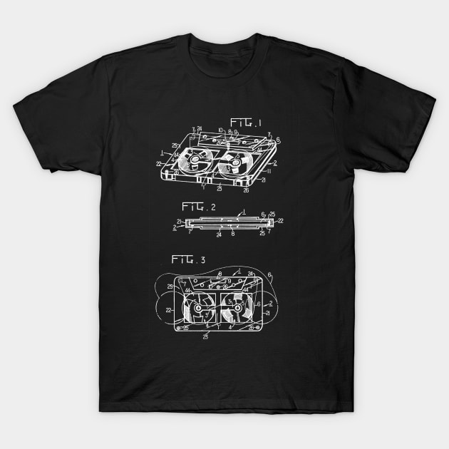 Cassette Patent Design T-Shirt by DennisMcCarson